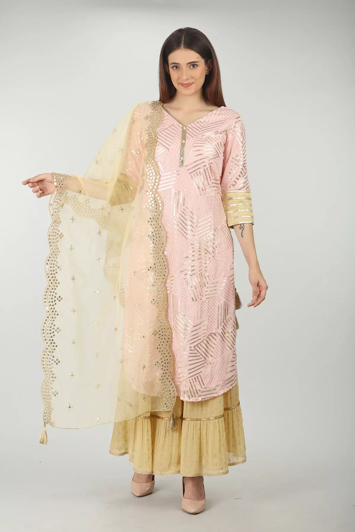 Kurti In Pink Colour For Women