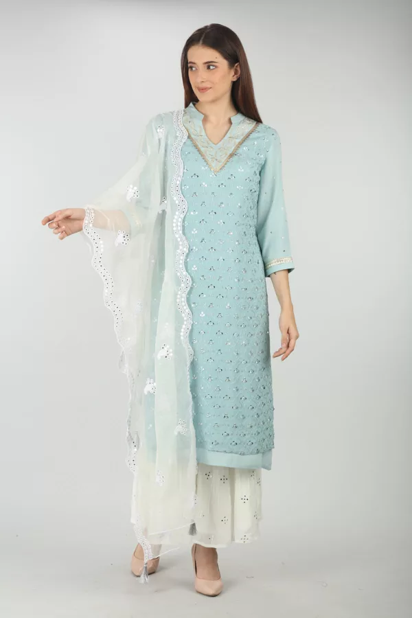 Light Blue Kurta For Women