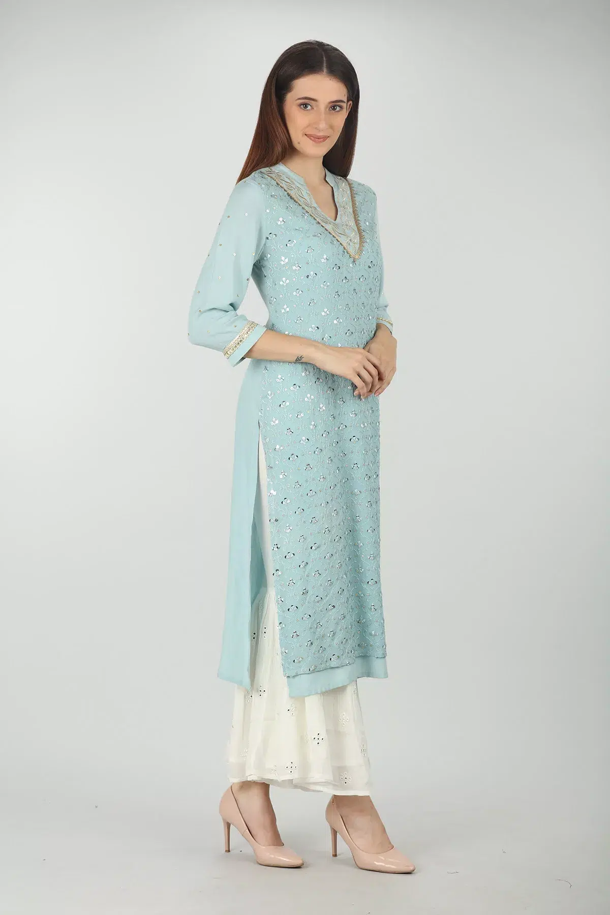 Light Blue Kurta For Women