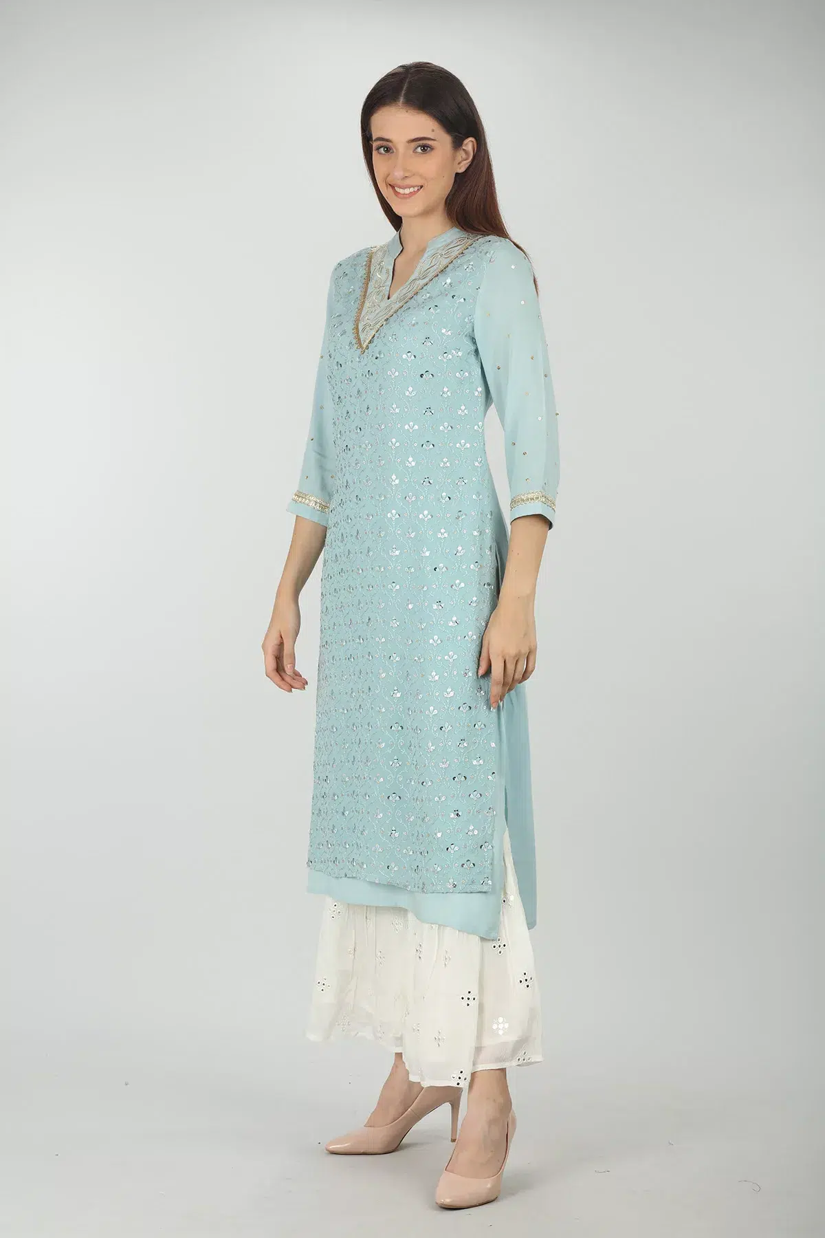 Light Blue Kurta For Women