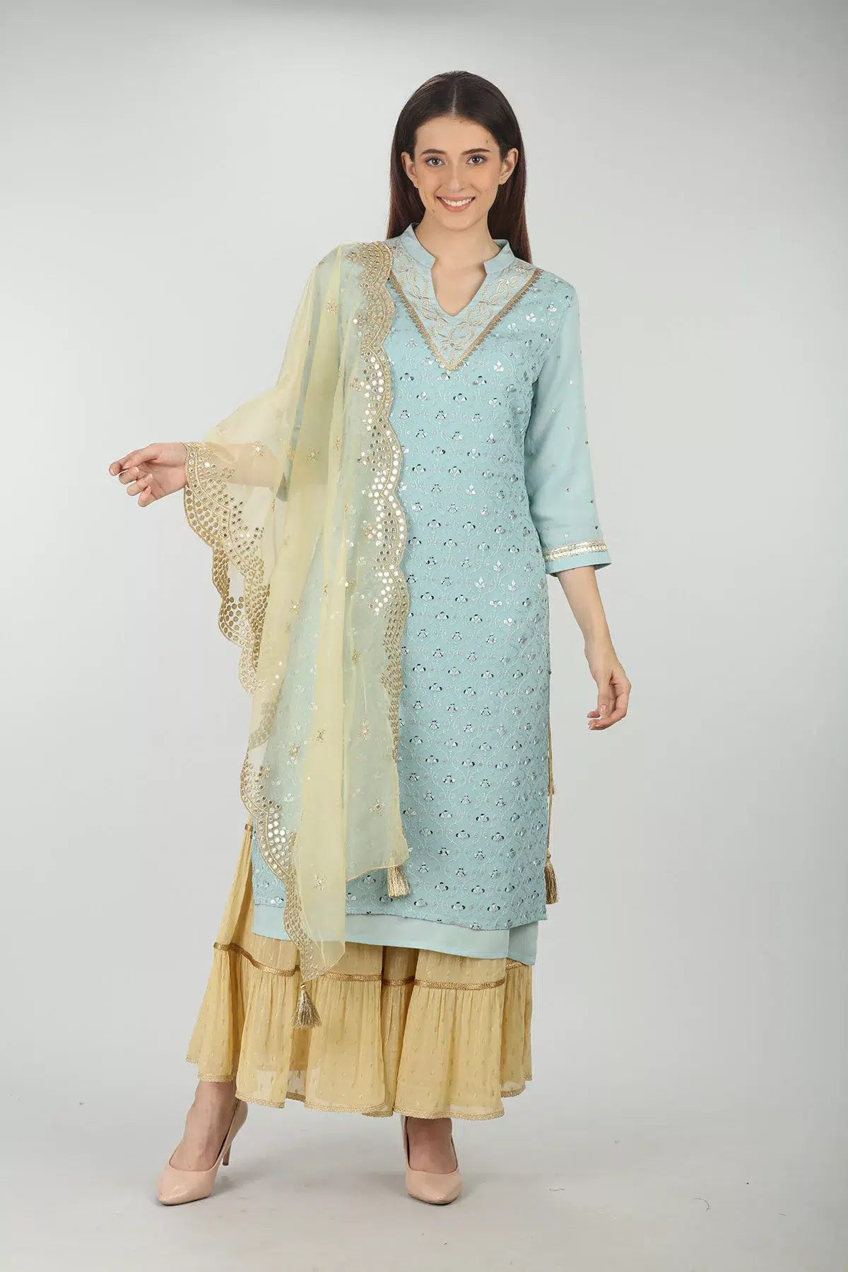 Light Blue Kurta For Women