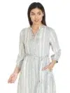 Striped Grey Dress Women