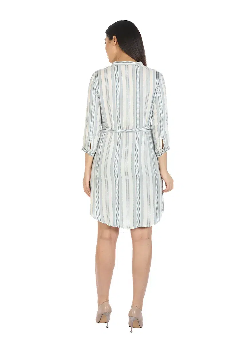 Striped Grey Dress Women