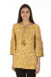 Printed Mustard Colour Top For Women
