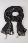 Dark Grey Dupatta For Women