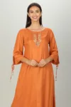 Orange Kurta For Ladies