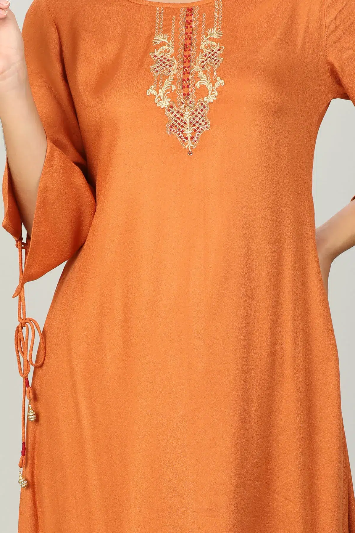 Orange Kurta For Ladies