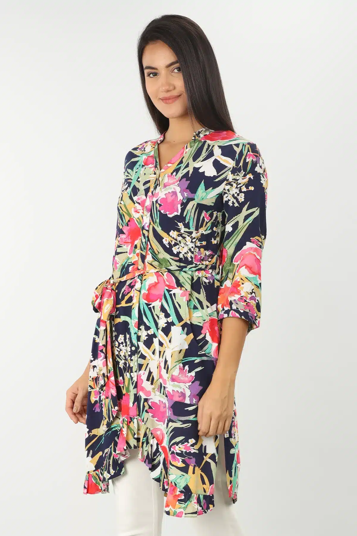Printed Blue Tunic For Women