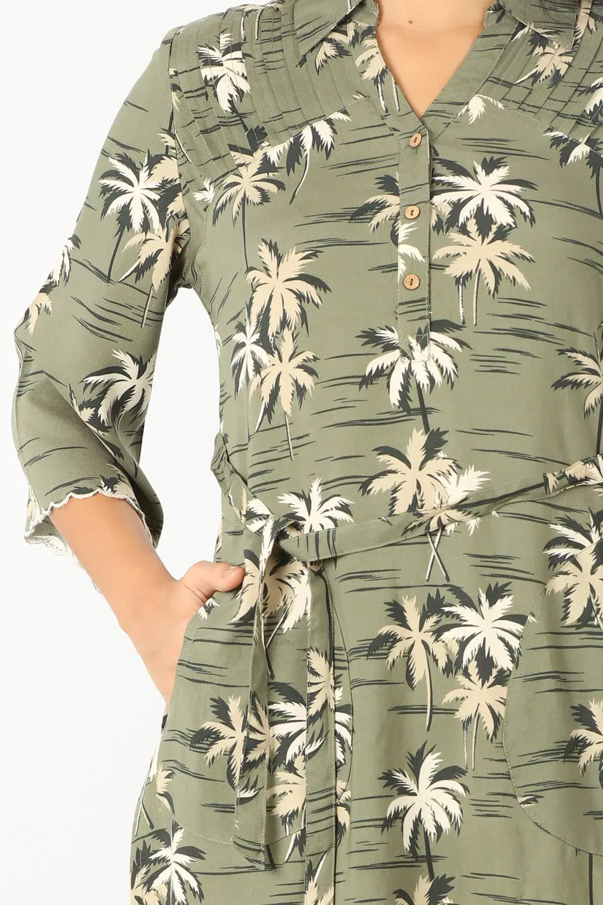 Printed Sage Green Tunics For Women