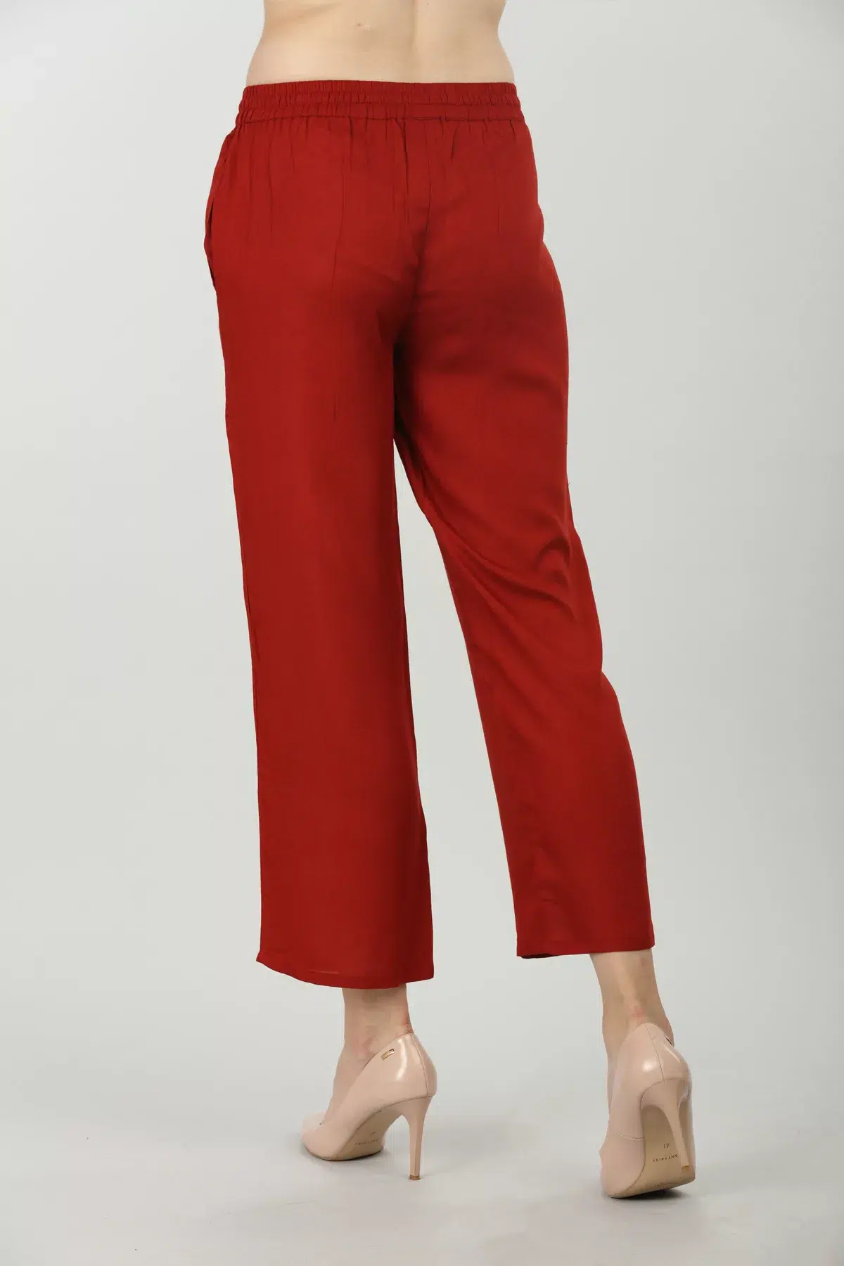 Dark Brick Red Plazo For Women