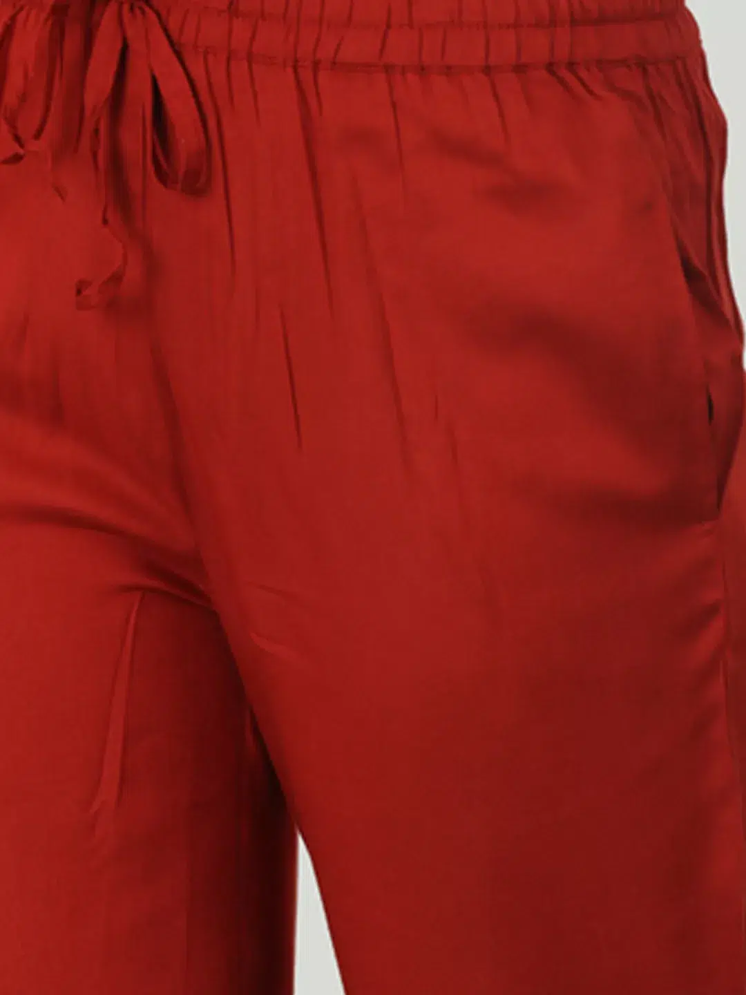Dark Brick Red Plazo For Women
