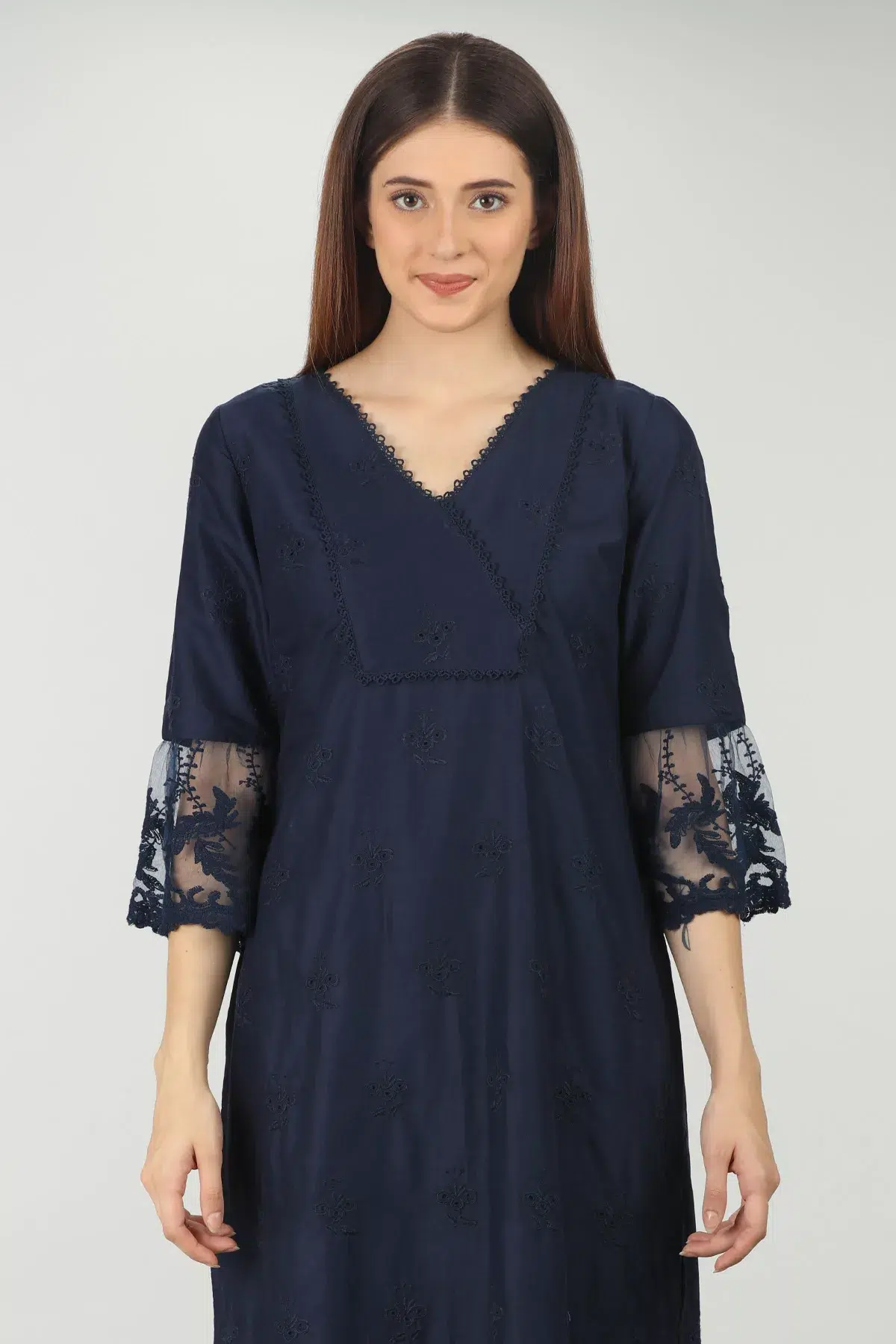 Navy Blue Kurti For Women