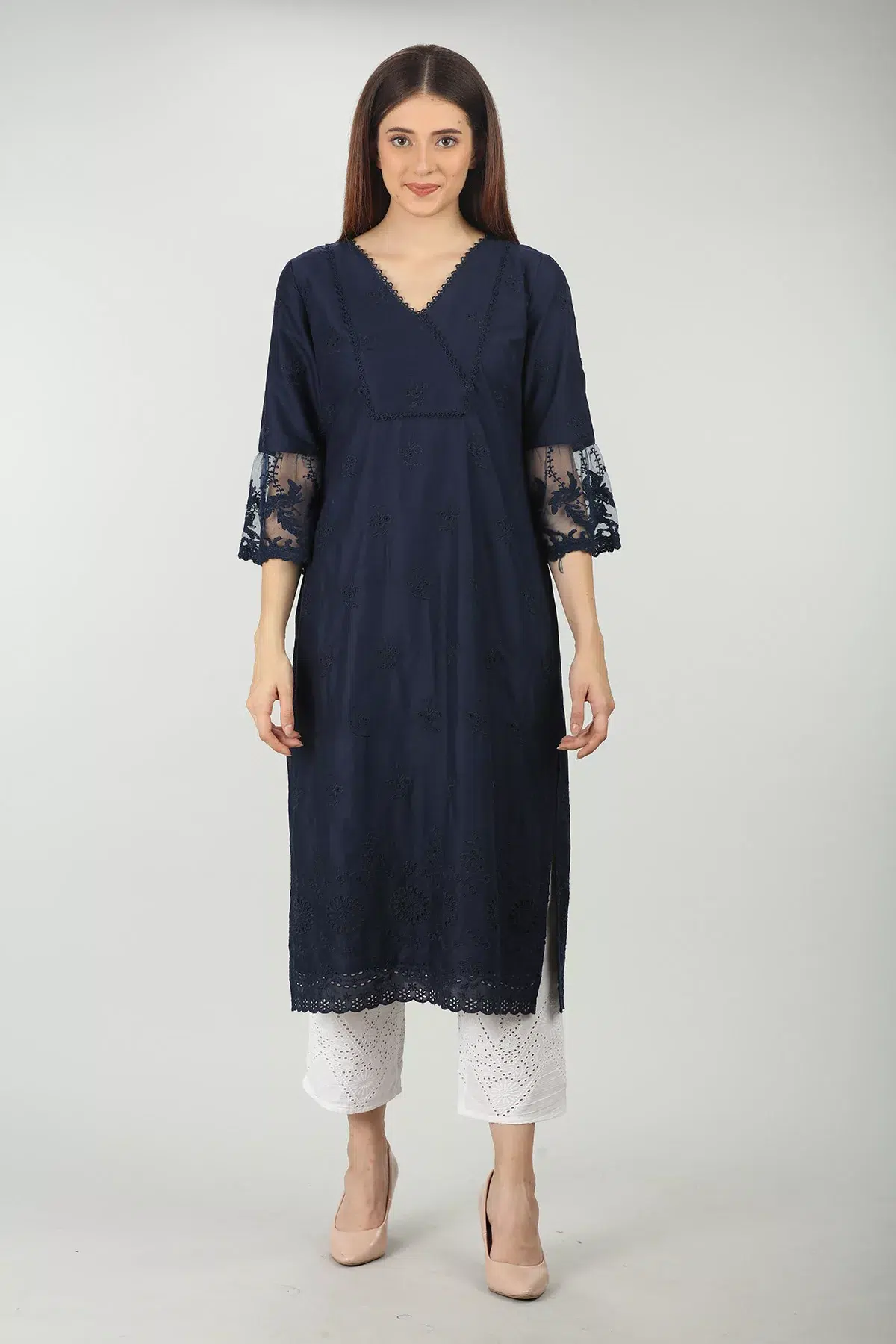 Navy Blue Kurti For Women