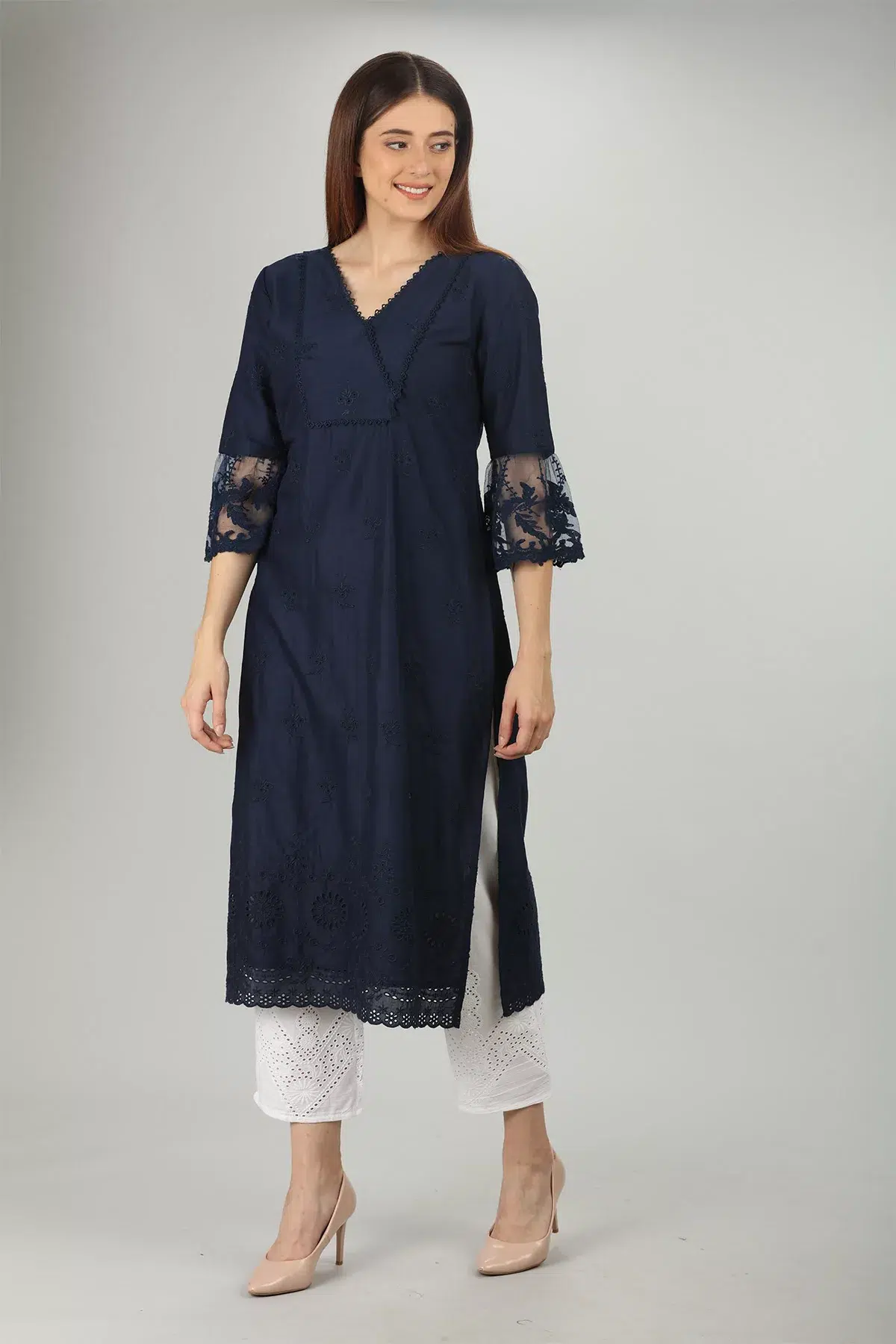 Navy Blue Kurti For Women