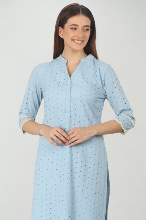Light Blue Kurta For Women