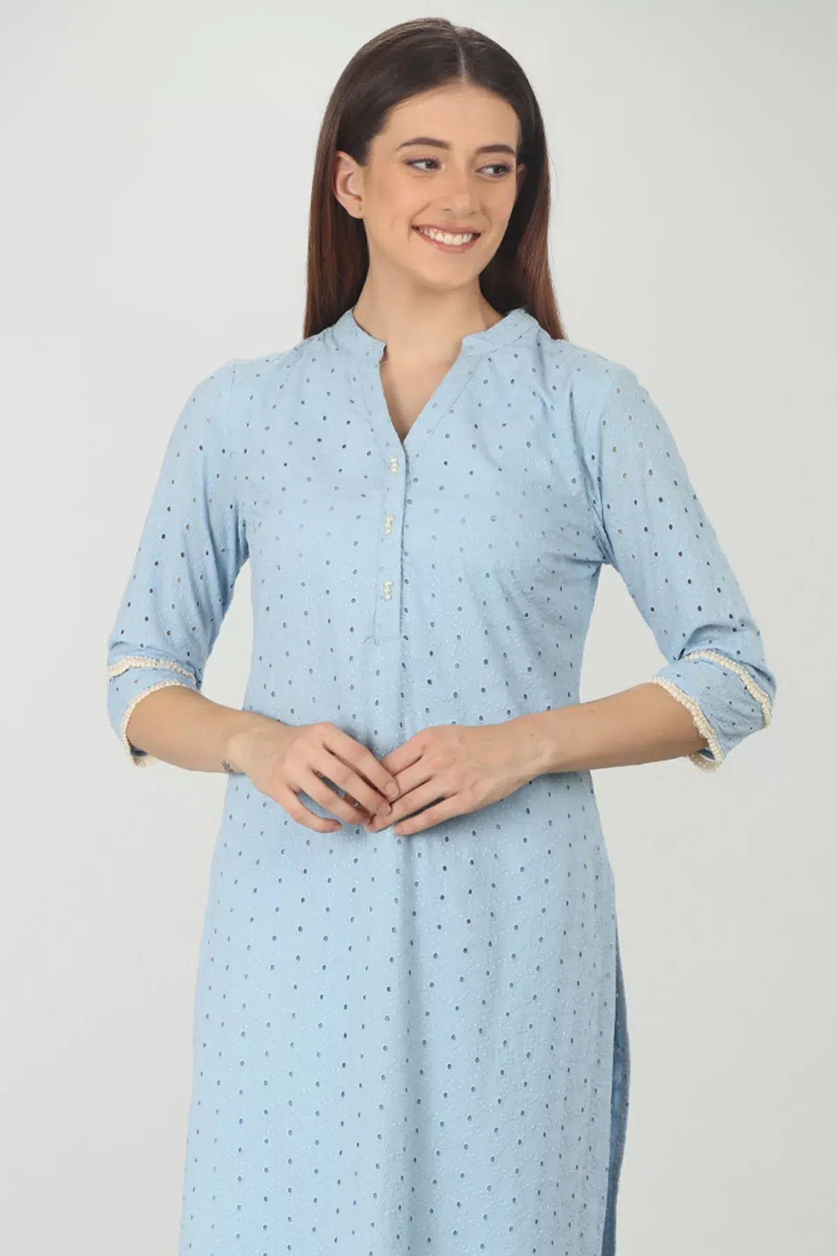 Light Blue Kurta For Women