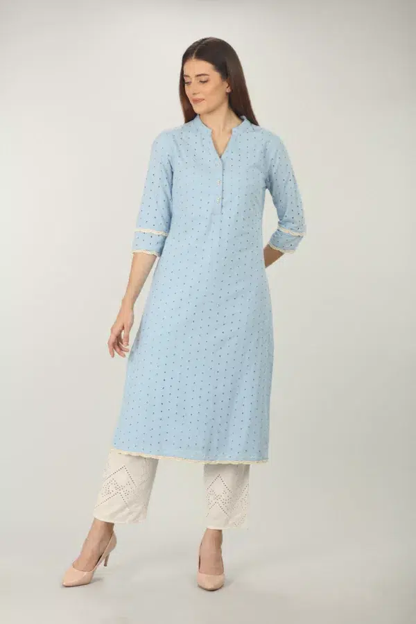 Light Blue Kurta For Women