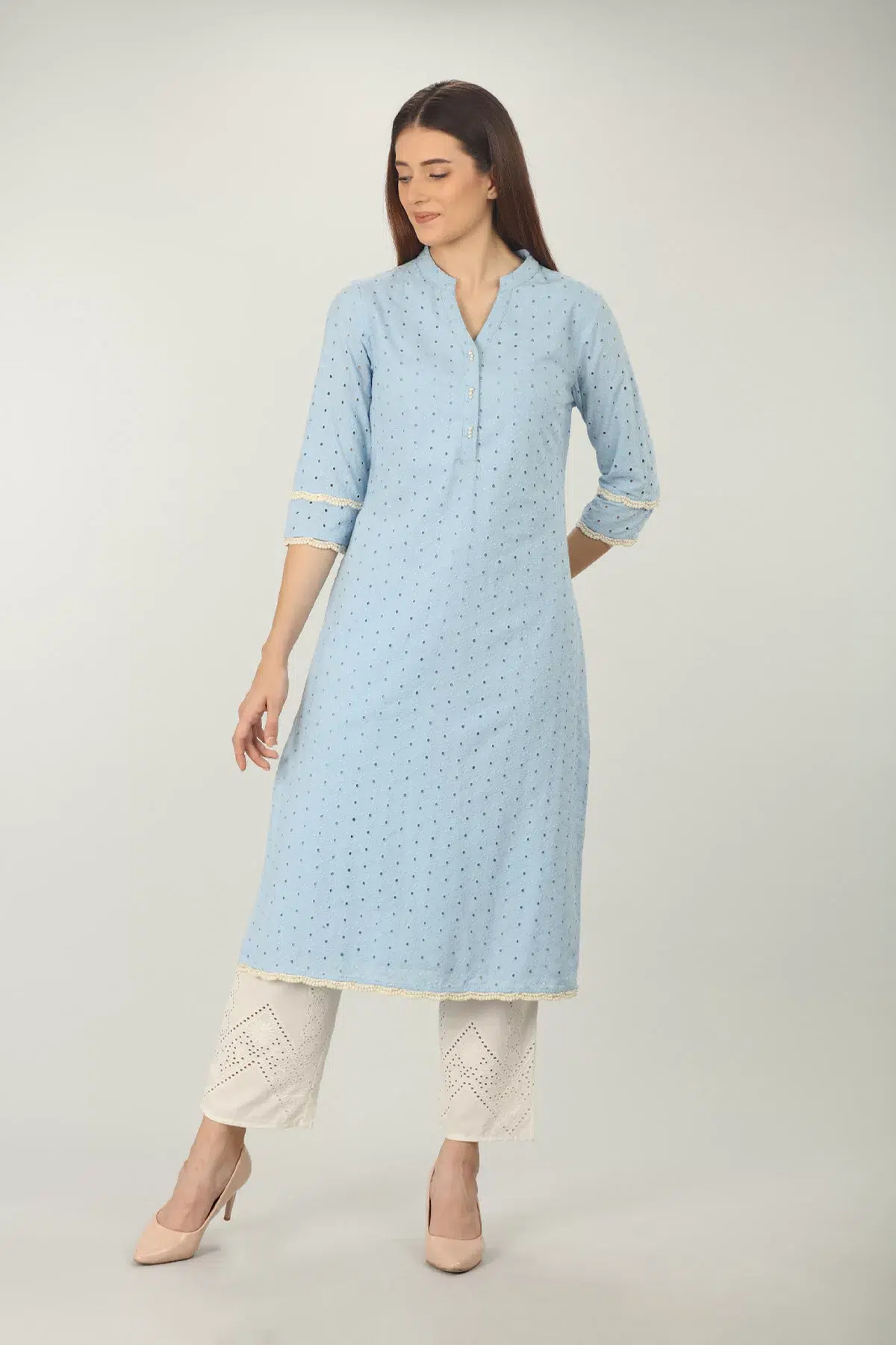 Light Blue Kurta For Women