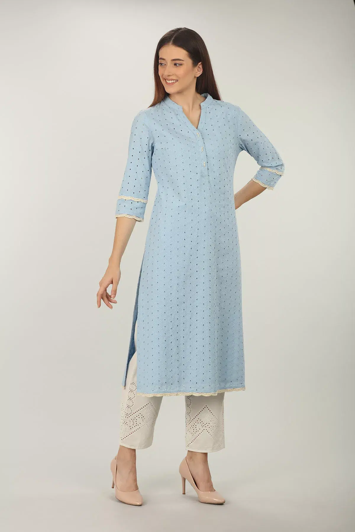 Light Blue Kurta For Women