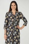 Printed Blue Long Shirt For Women