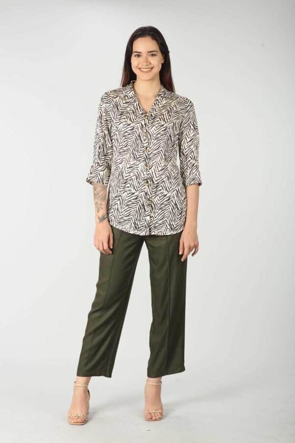 Printed Cream Shirt For Women