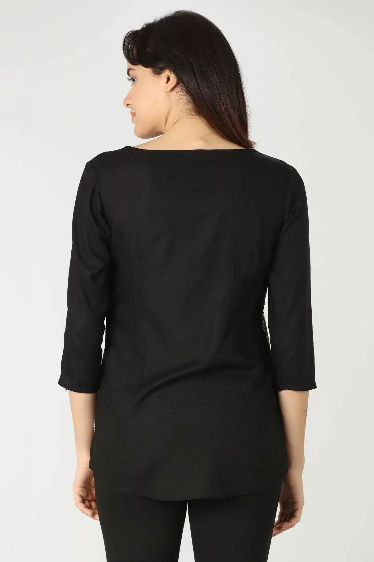 Snake Printed Black Top Women