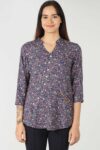 Printed Blue Top For Women
