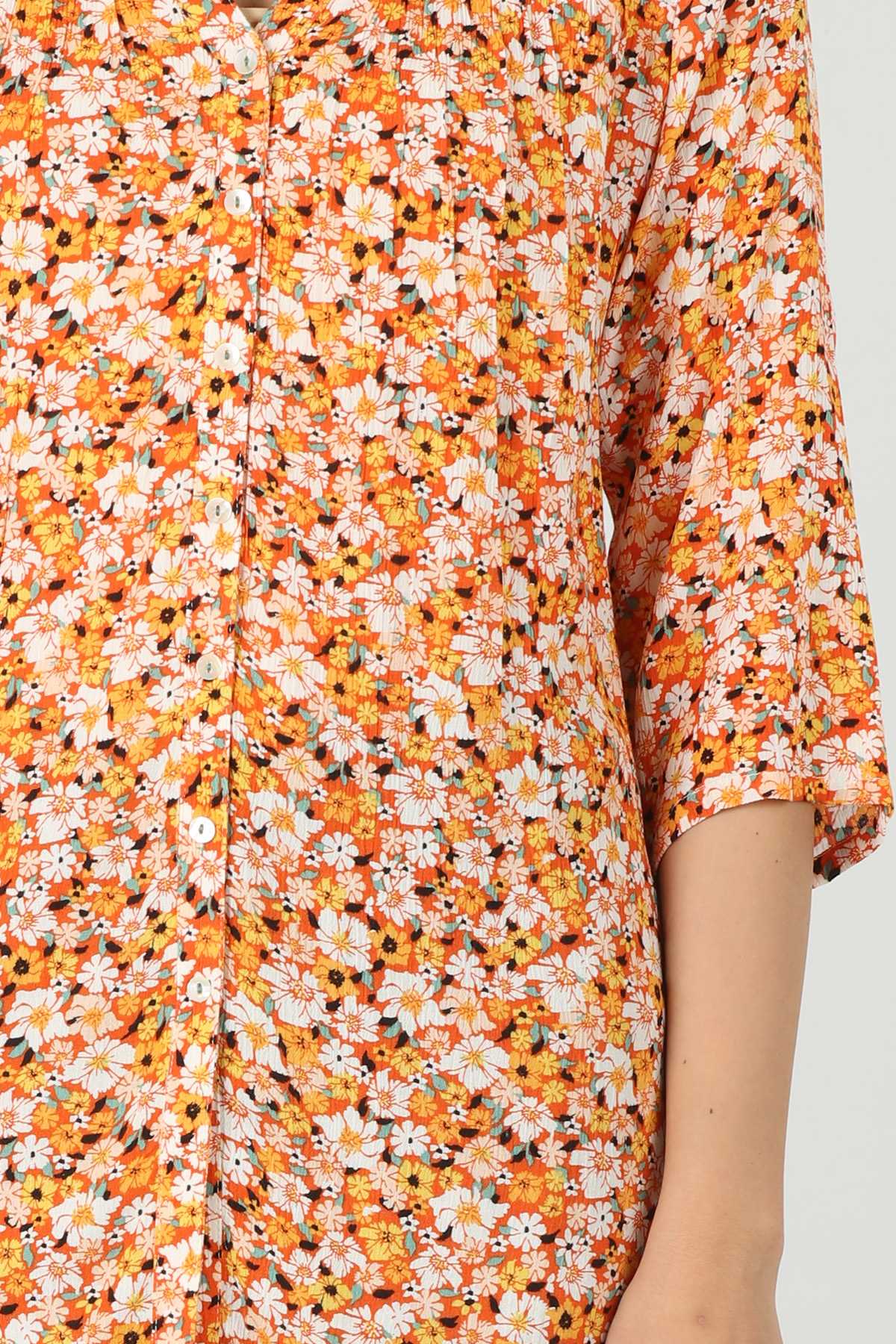 Printed Orange Tops For Women