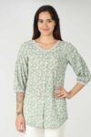 Printed Light Green Tops For Women