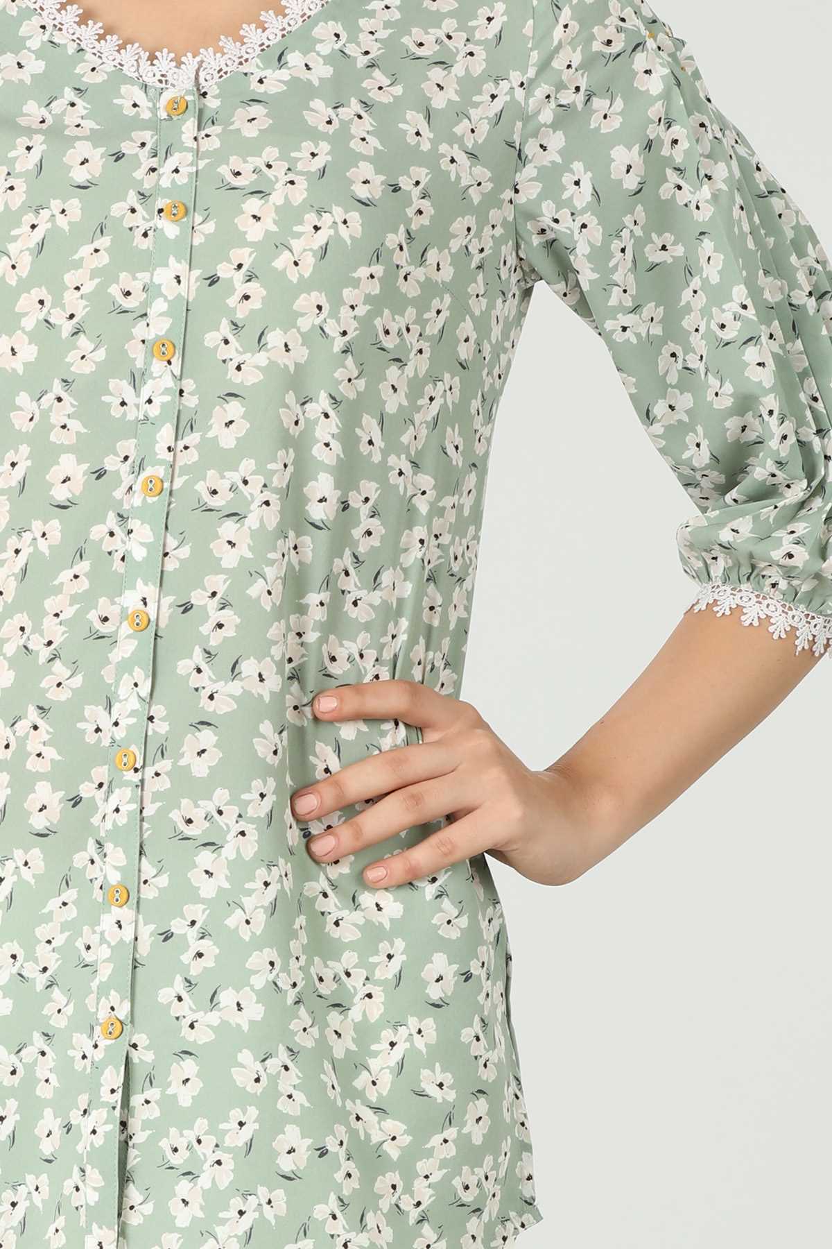 Printed Light Green Tops For Women