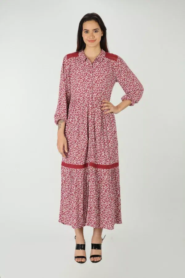 Red Printed Dress For Women