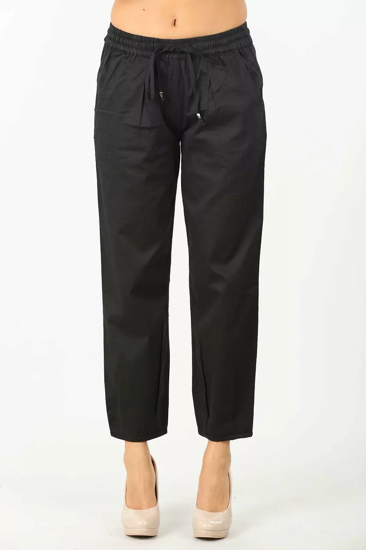 Solid Black Pant For Women