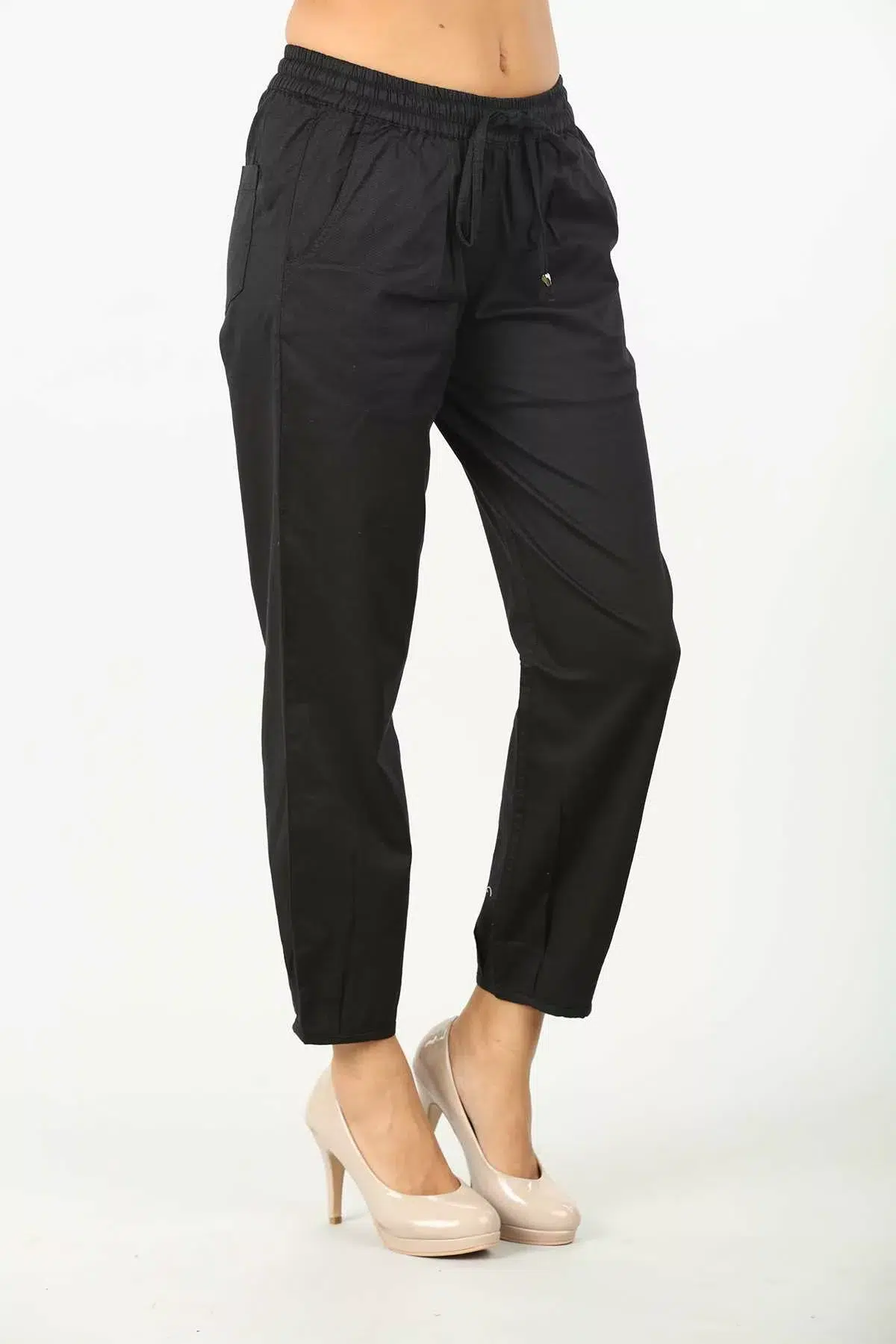 Solid Black Pant For Women