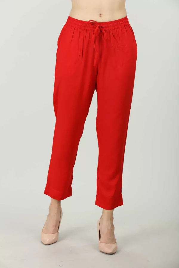 Red Palazzo Pants For Women