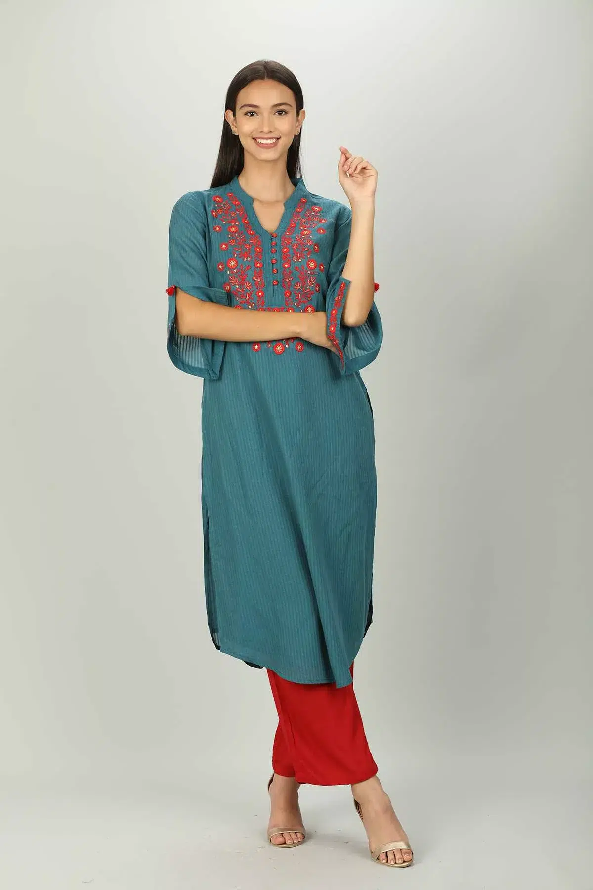 Red Palazzo Pants For Women