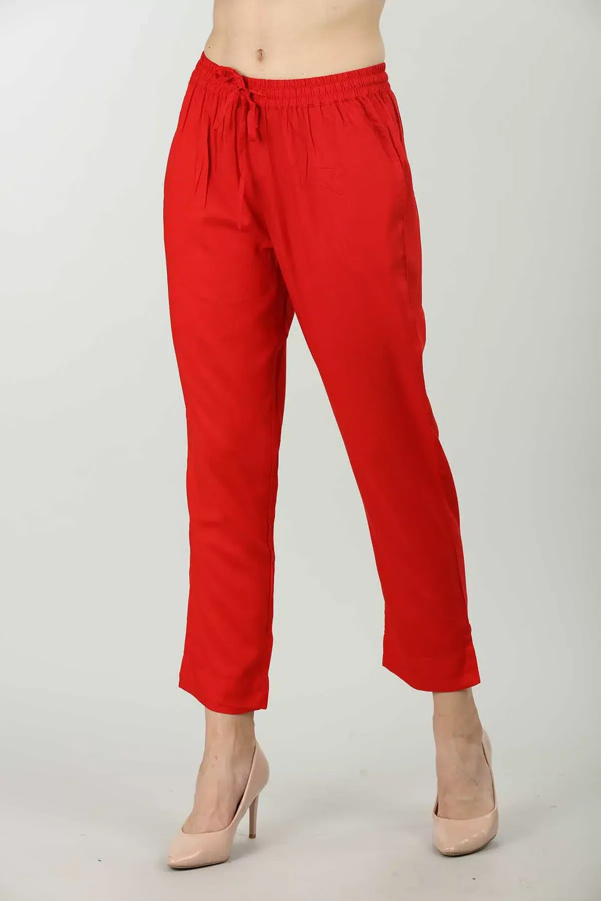 Red Palazzo Pants For Women