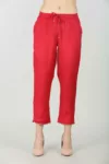Solid Red Palazzo Pants For Women