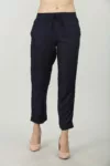 Dark Blue Palazzo Pants For Women
