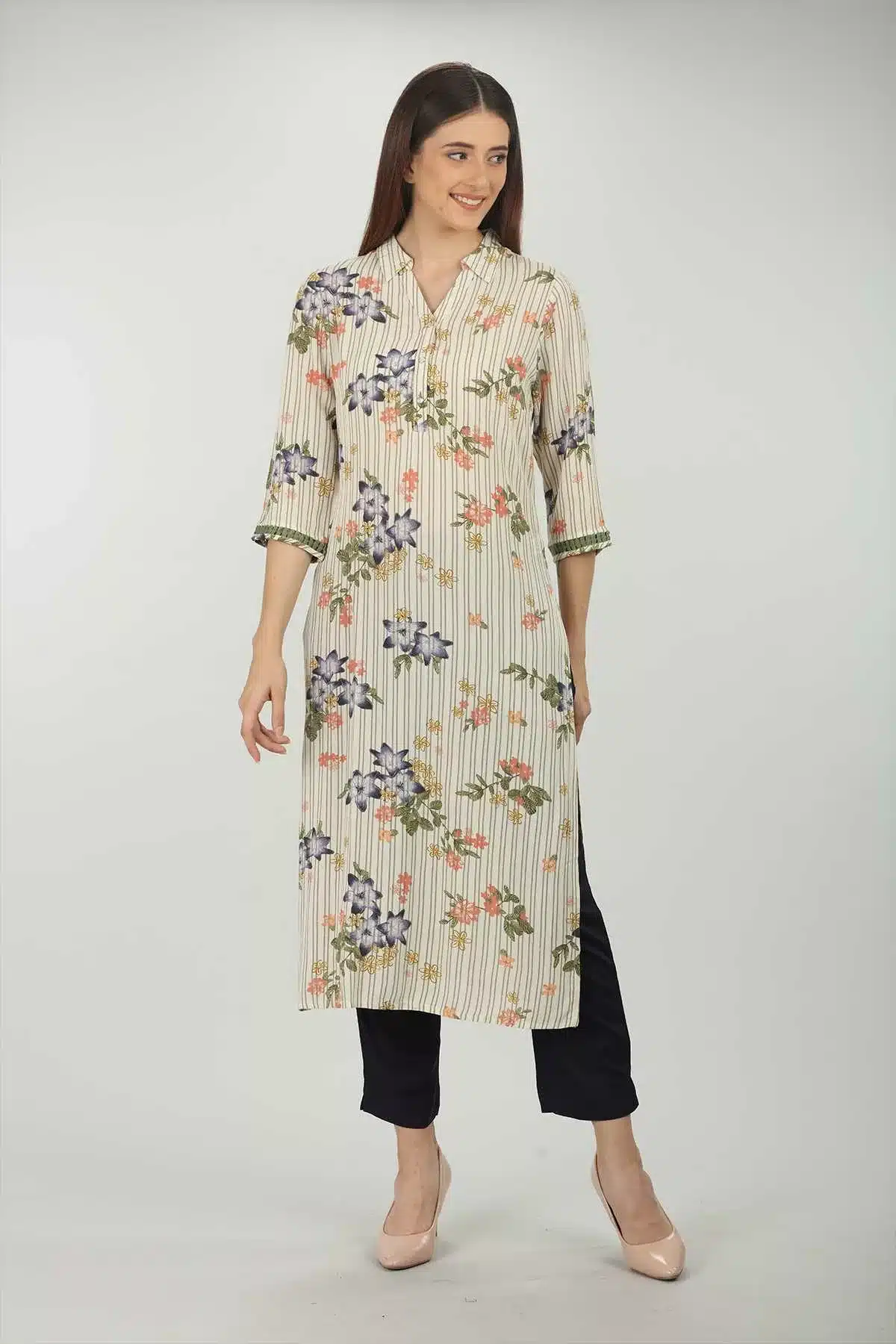 Dark Blue Palazzo Pants For Women