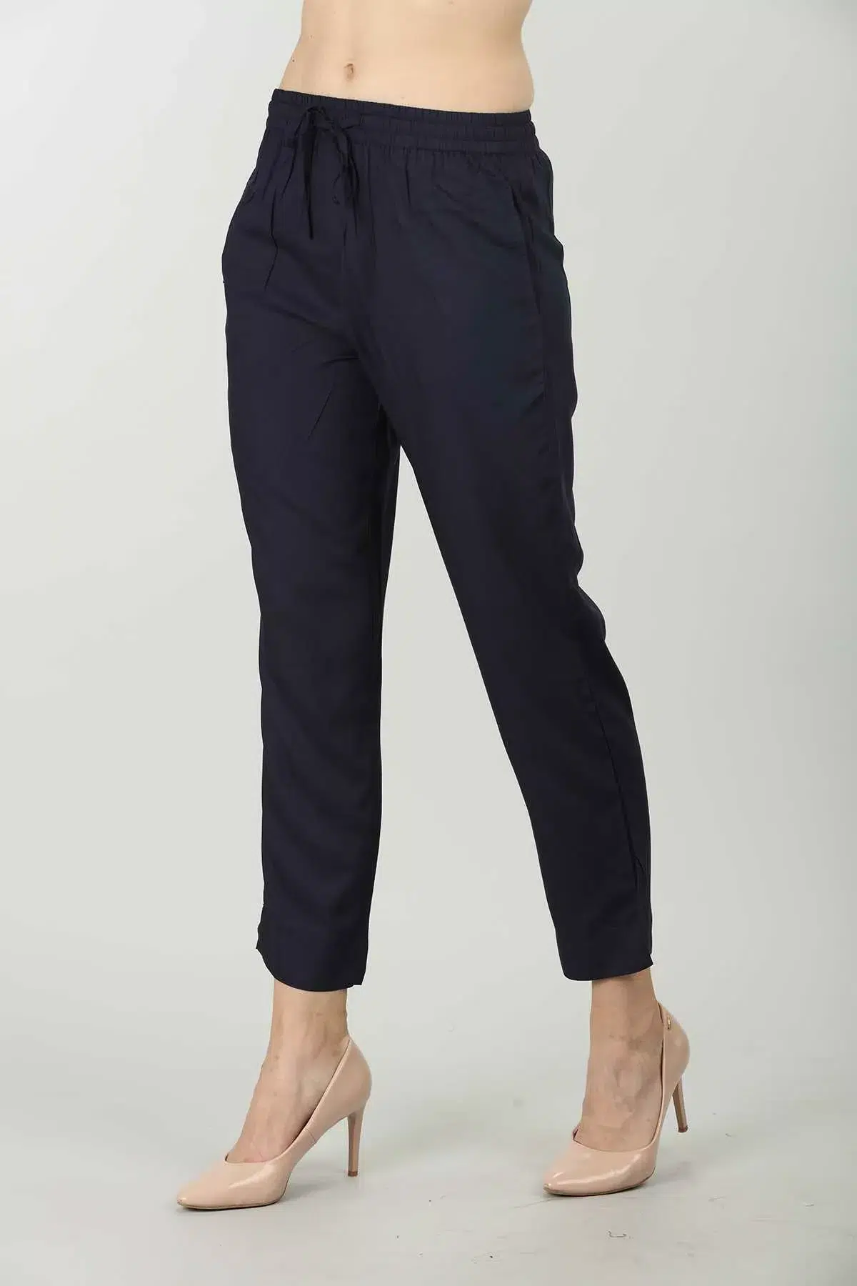 Dark Blue Palazzo Pants For Women