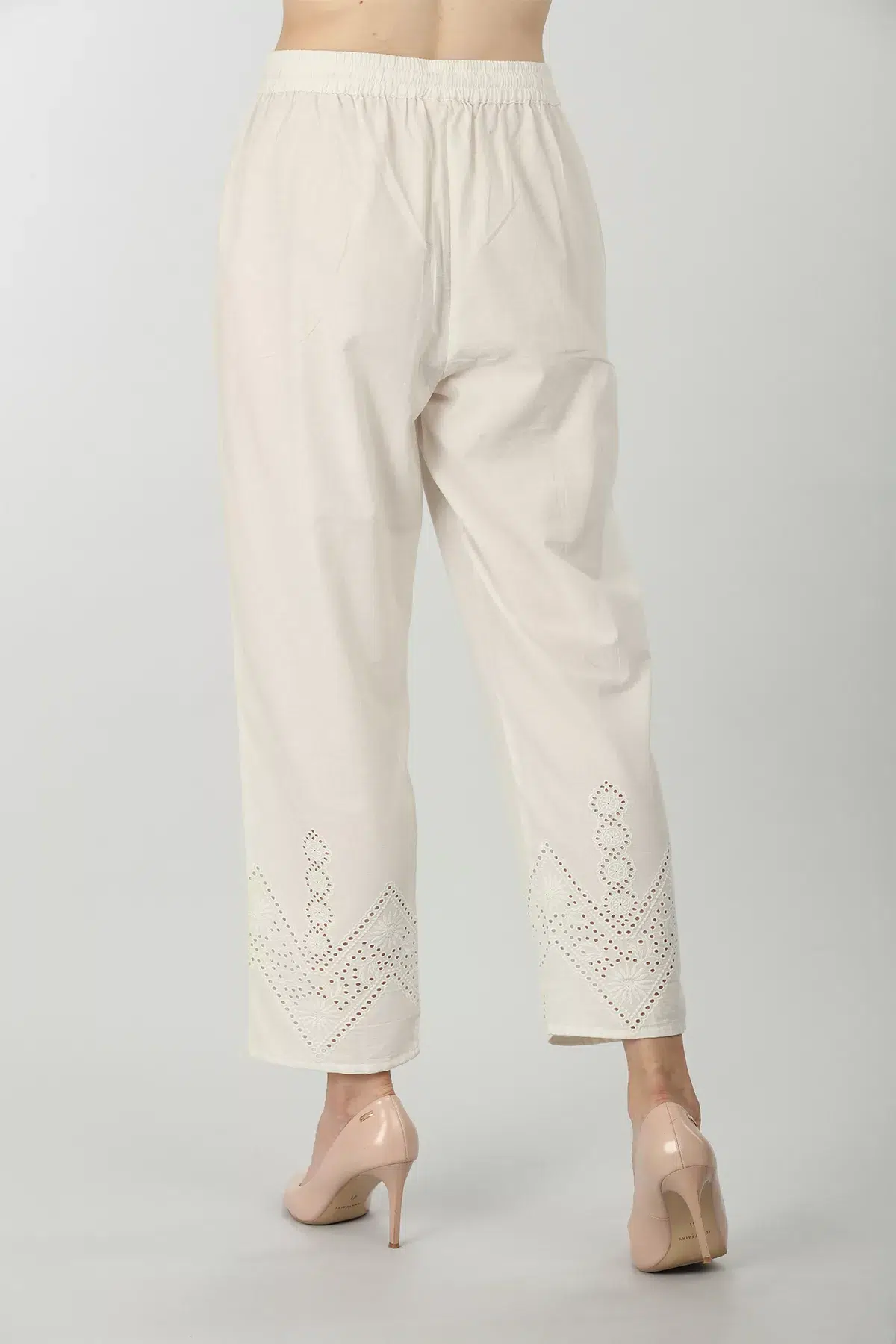 Off White Palazzo Pants For Women