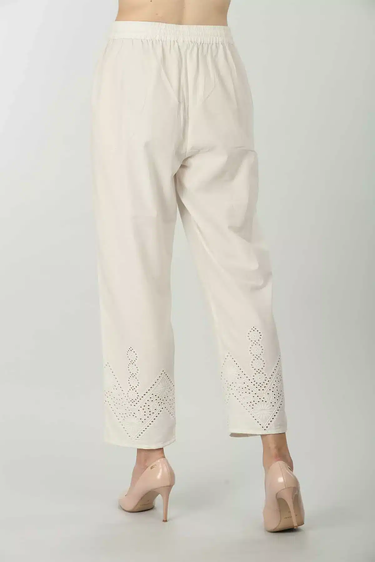 Off White Palazzo Pants For Women