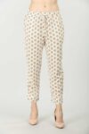 Printed Cream Palazzo Pants For Women