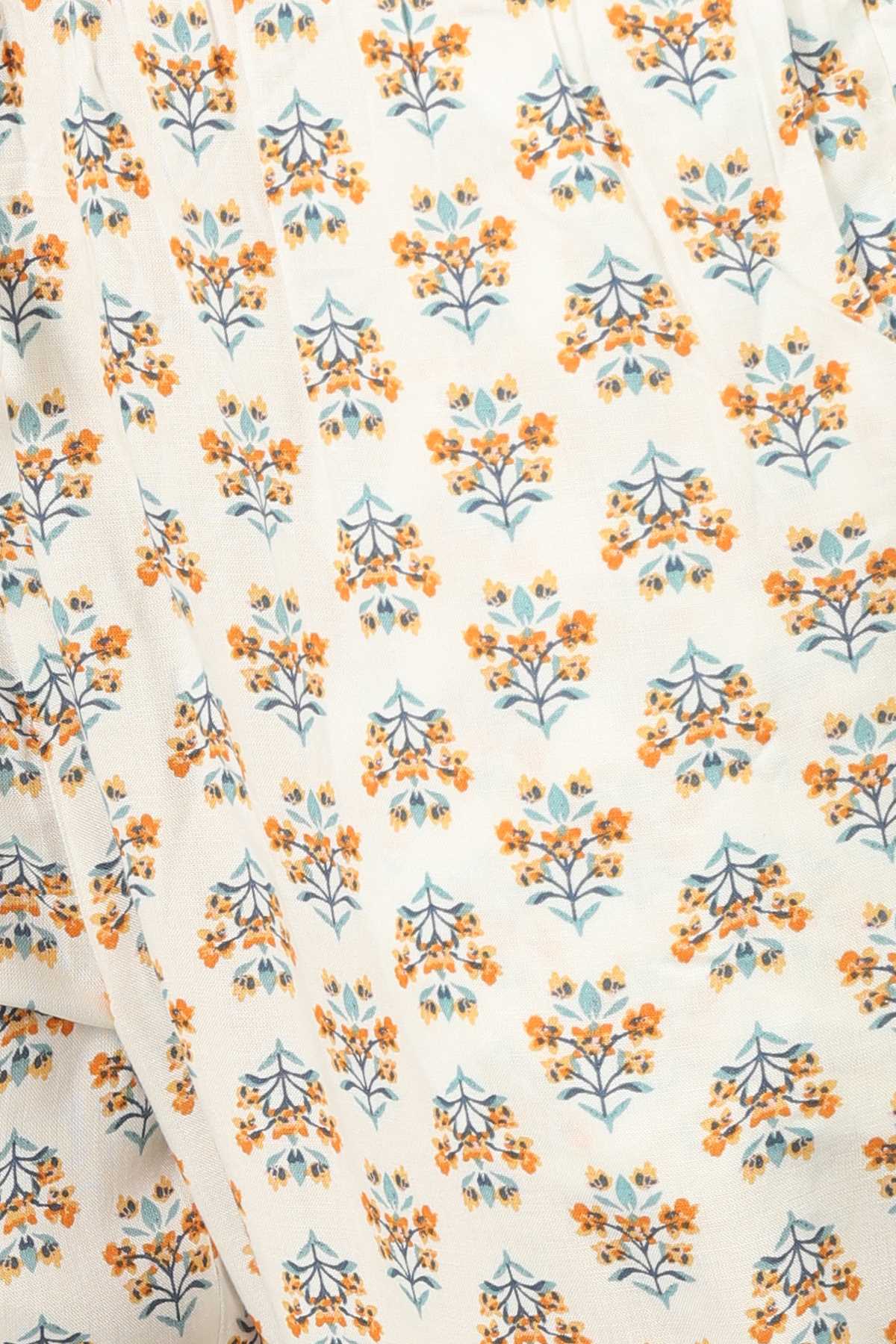 Printed Cream Palazzo Pants For Women