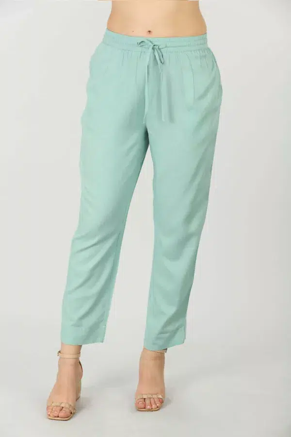 Seafoam Blue Palazzo Pants For Women