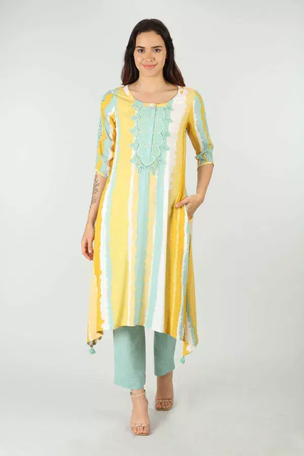 Seafoam Blue Palazzo Pants For Women