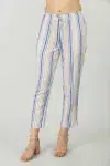 Striped Blue Palazzo Pants For Women