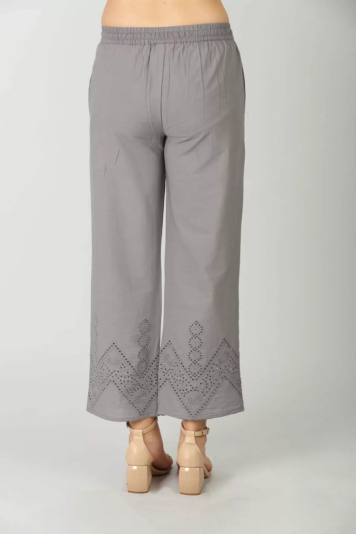Grey Palazzo Pants For Women