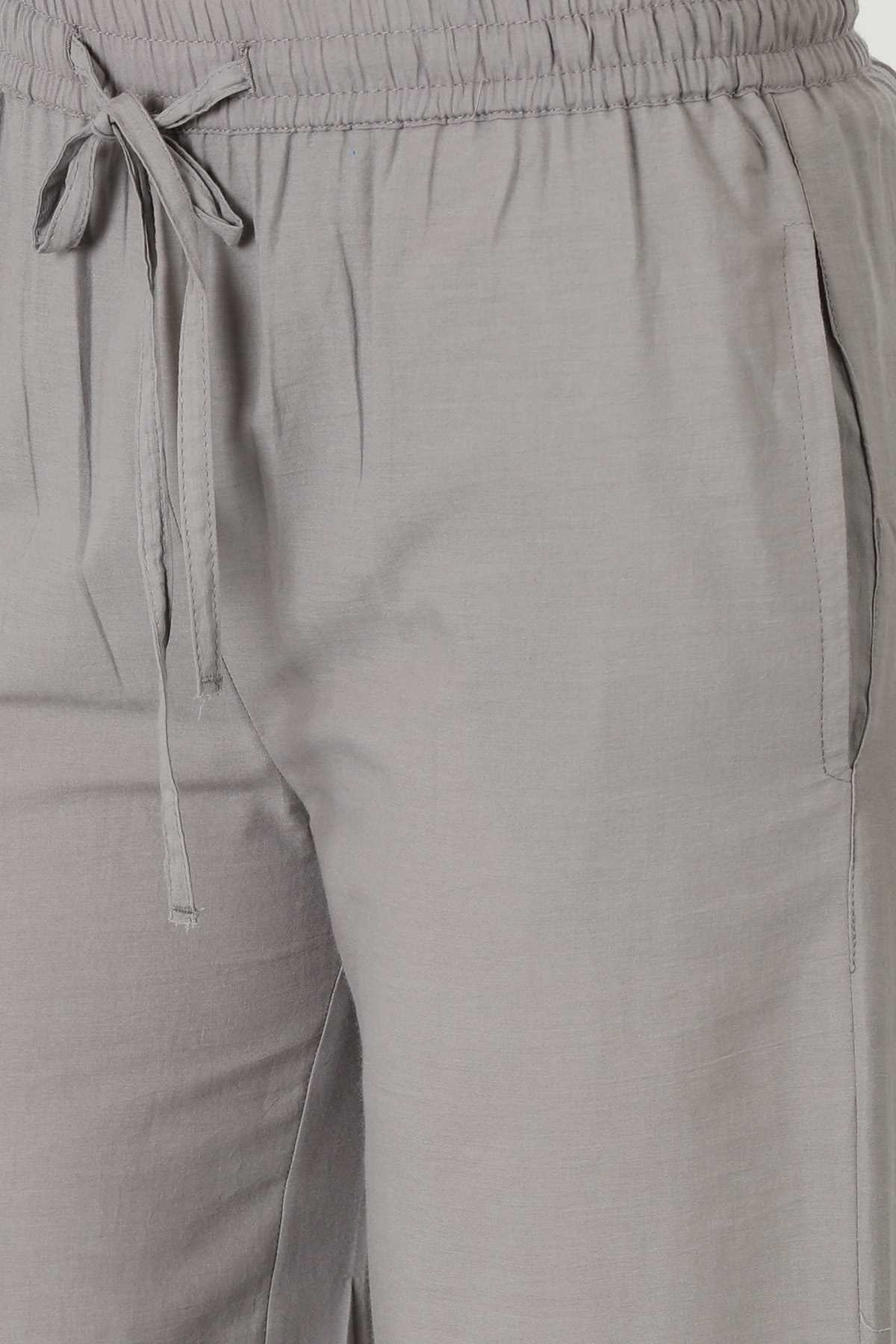 Grey Palazzo Pants For Women