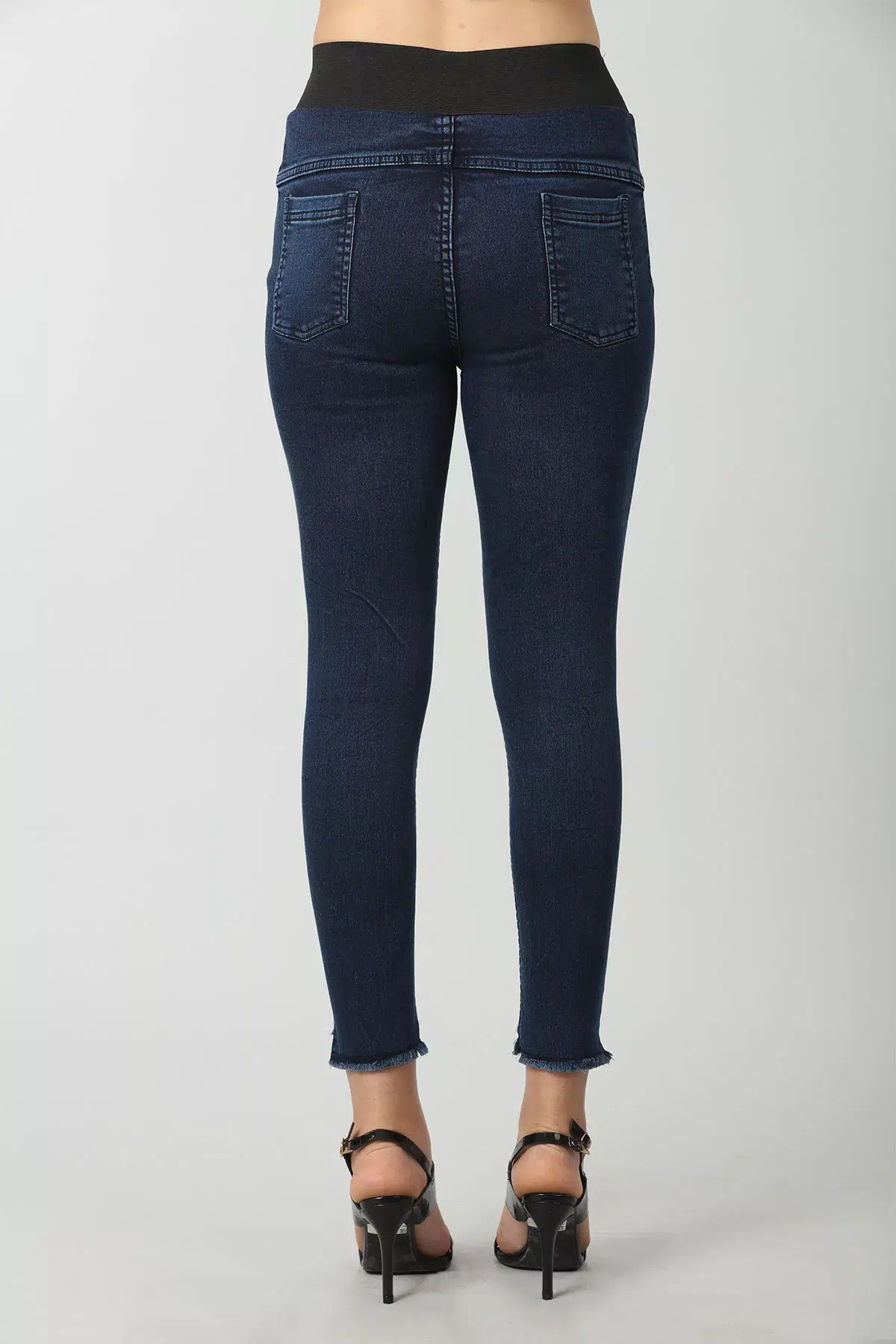 Blue solid Denim Slim Fit (Elastic waist) - Image 5